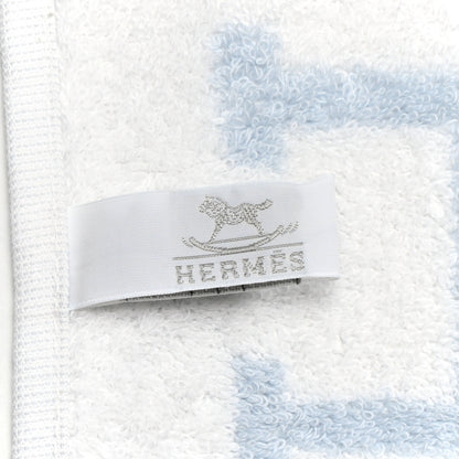 Hermes Cotton Avalon Bath Towel Bleu Glacier 4 of 4