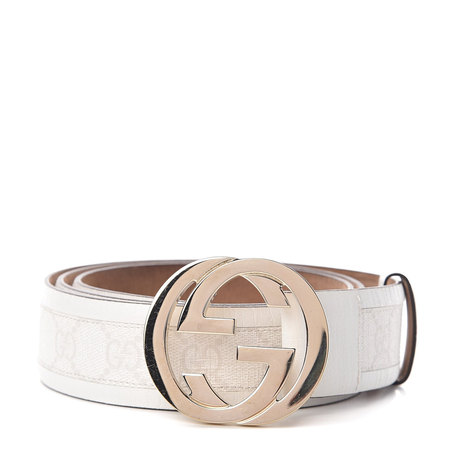 Gucci GG Plus Monogram Calfskin Interlocking G 40mm Belt 105 42