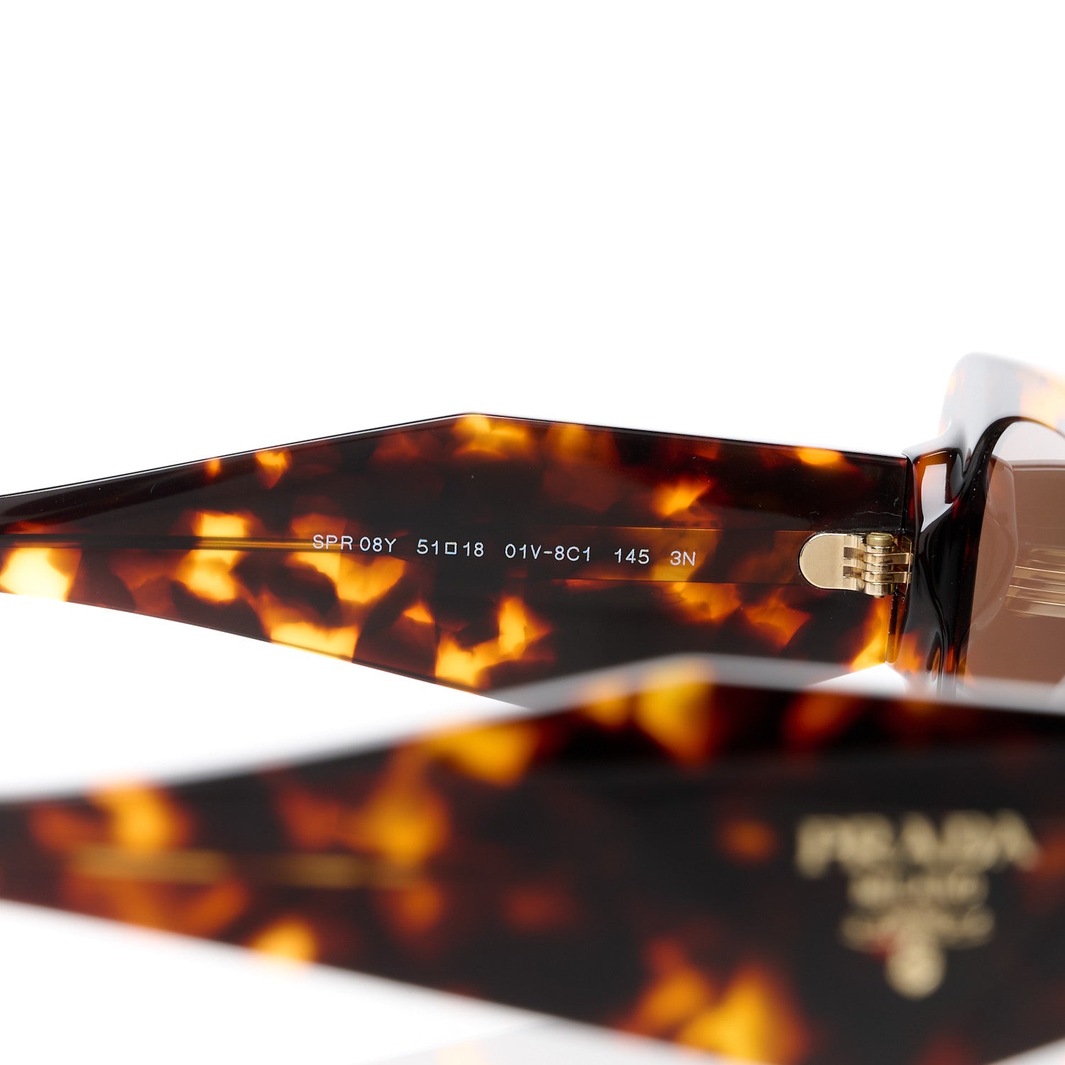 Prada Acetate Symbole Sunglasses SPR 08Y Havana 5 of 8