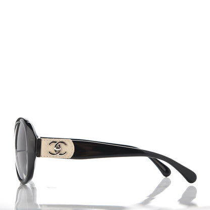 Chanel Acetate CC Turnlock Sunglasses 5235-Q Black Beige 3 of 7