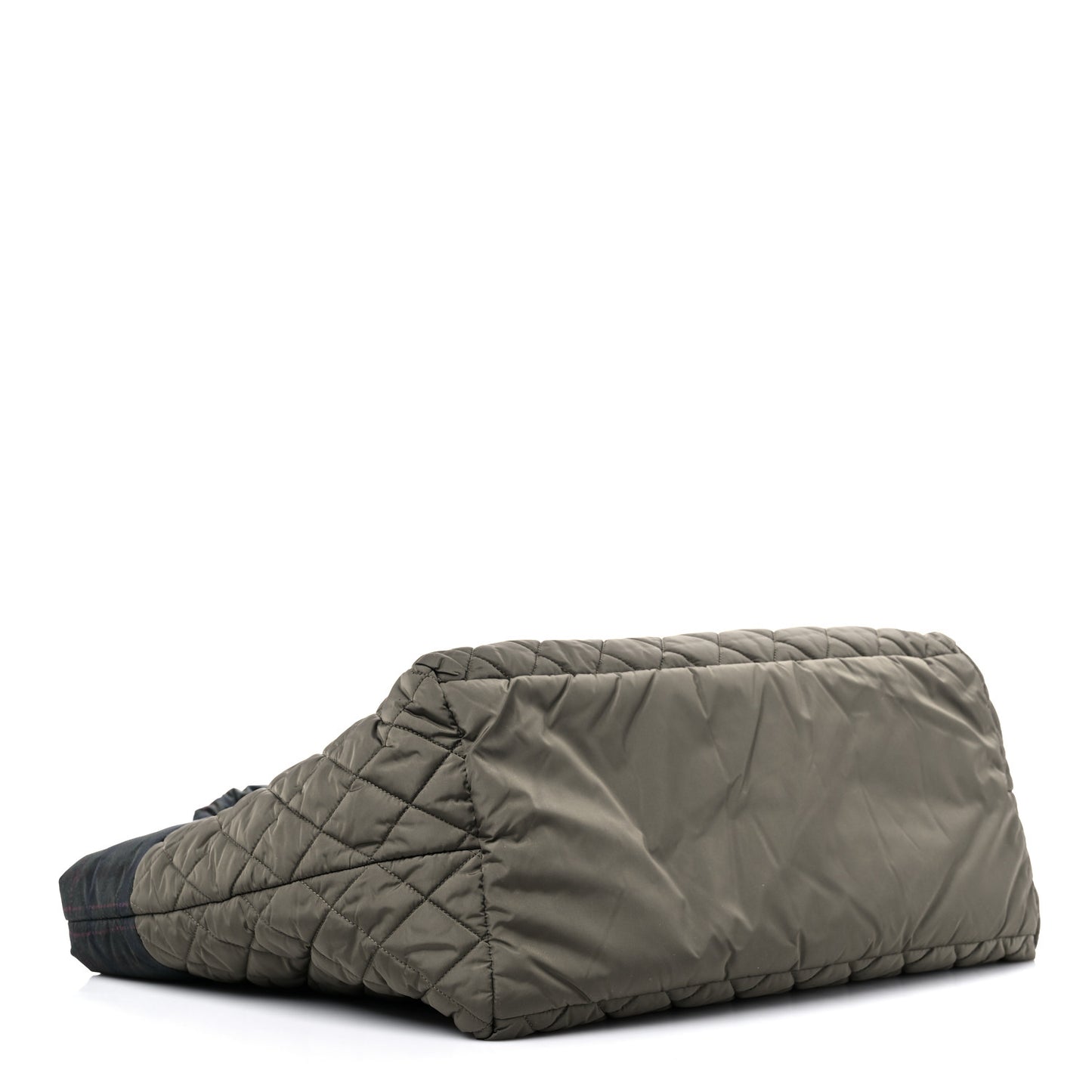 Nylon Quilted Large Coco Cocoon Tote Khaki