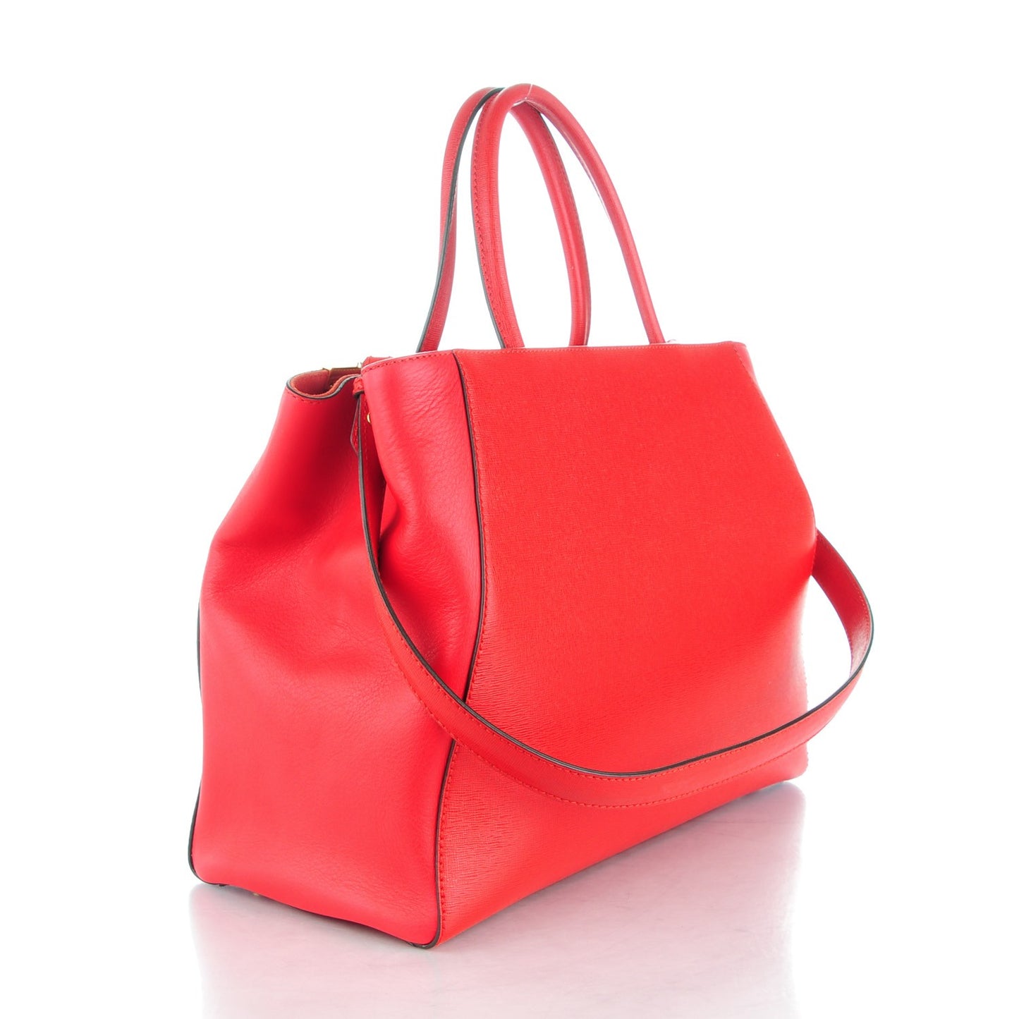 Vitello Elite Flamingo Regular 2Jours Tote Rosso Fiamma