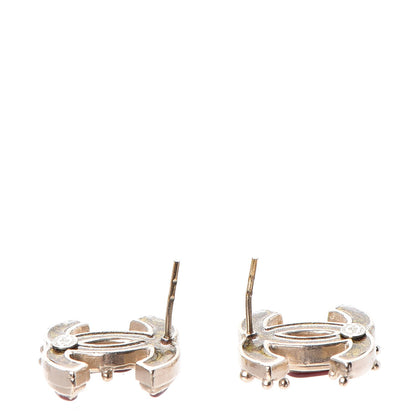 Chanel Enamel Gripoix Poured Glass CC Earrings Gold 3 of 6