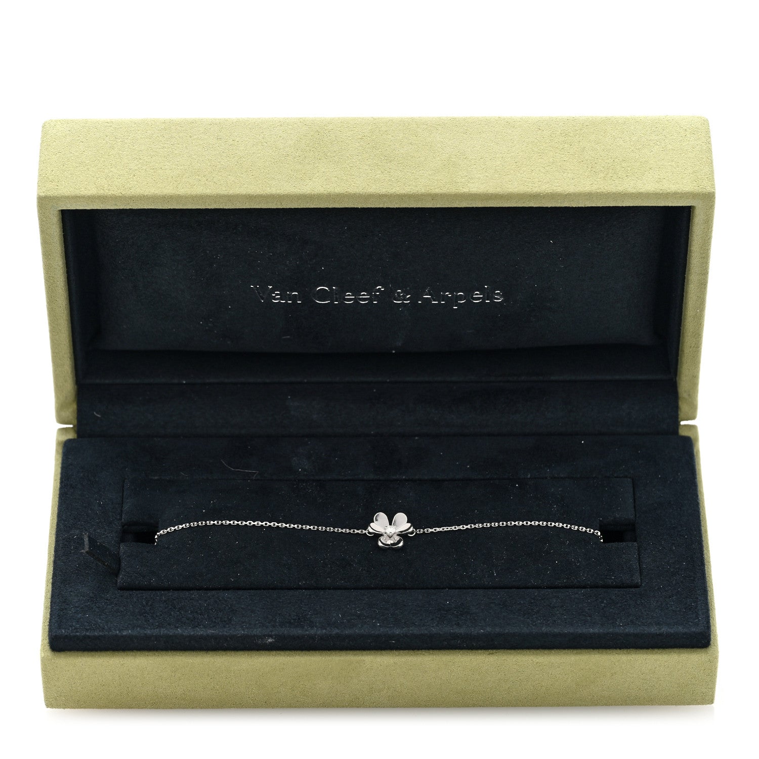 Van Cleef & Arpels 18K White Gold Diamond Mini Frivole Bracelet 4 of 4