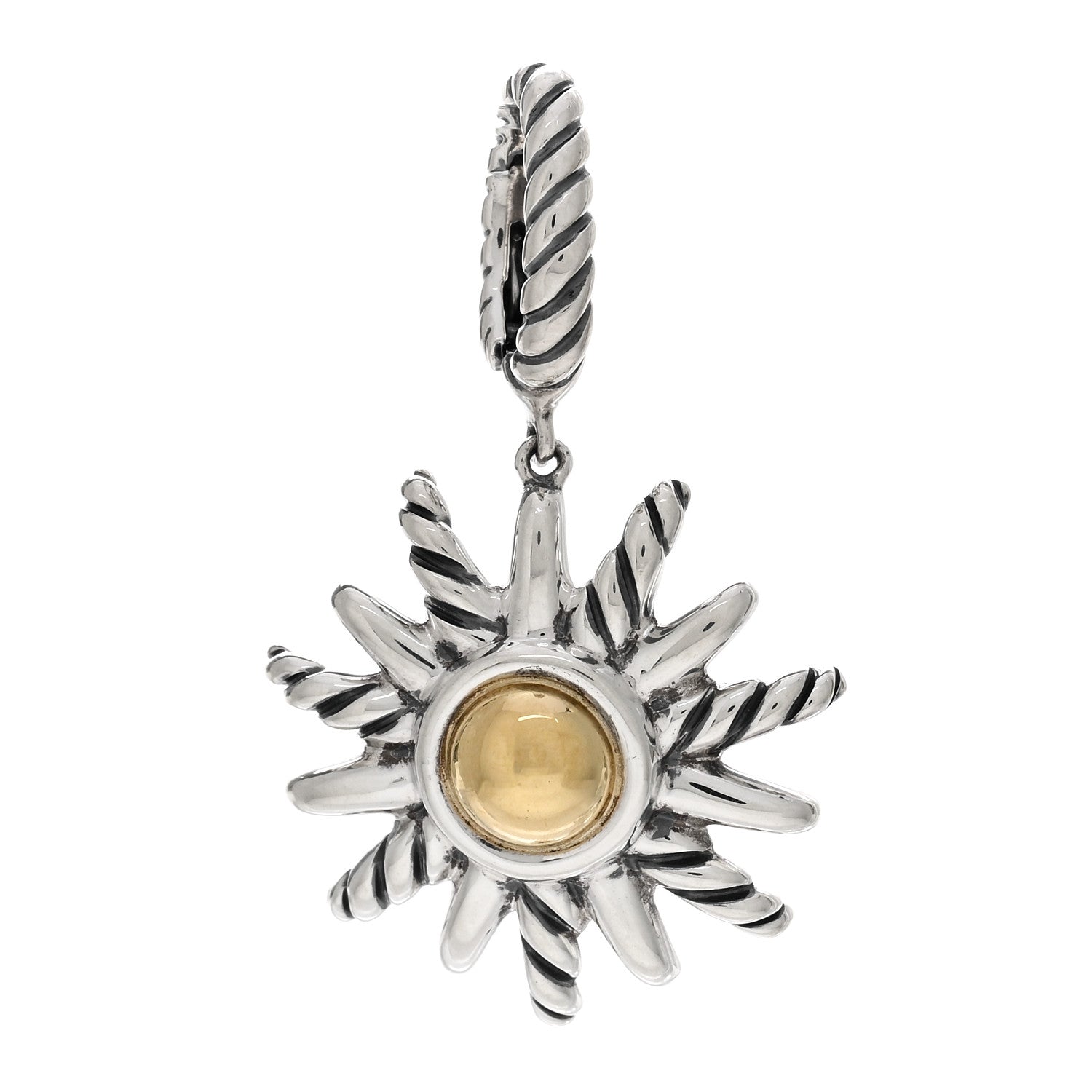 David Yurman Sterling Silver 18K Yellow Gold Sun Charm Pendant 1 of 3
