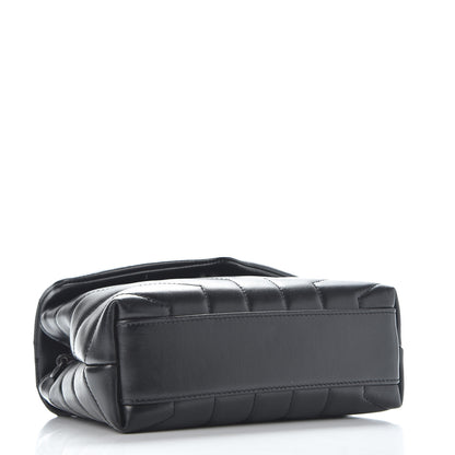 Saint Laurent Calfskin Y Quilted Monogram Toy Loulou Crossbody Bag Black 3 of 9