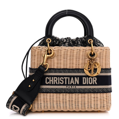 Christian Dior Wicker Oblique Medium Lady Dior Bag Blue 1 of 11
