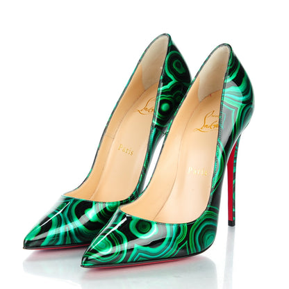 Christian Louboutin Patent Malachite So Kate 120 Pumps 37 Vert 3 of 8