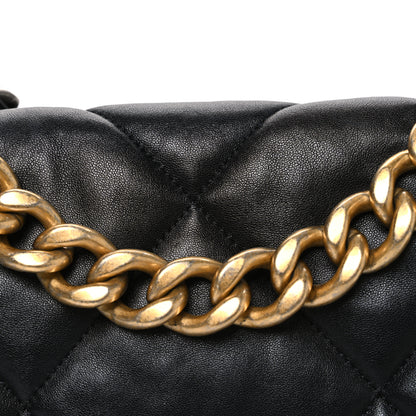 Chanel Lambskin Quilted Large Chanel 19 Flap Black 8 of 10