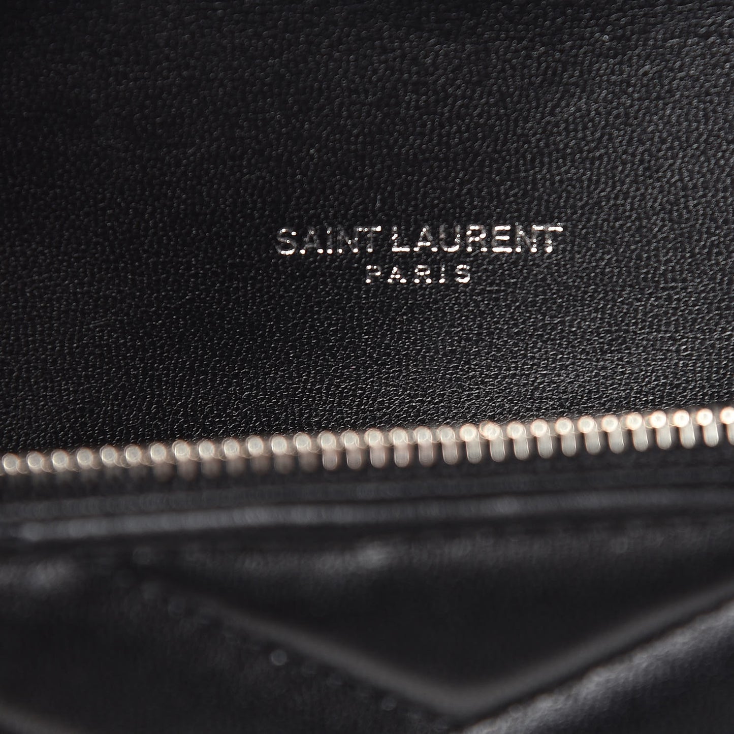 Lambskin Y Quilted Monogram Large Loulou Flap Wallet Black