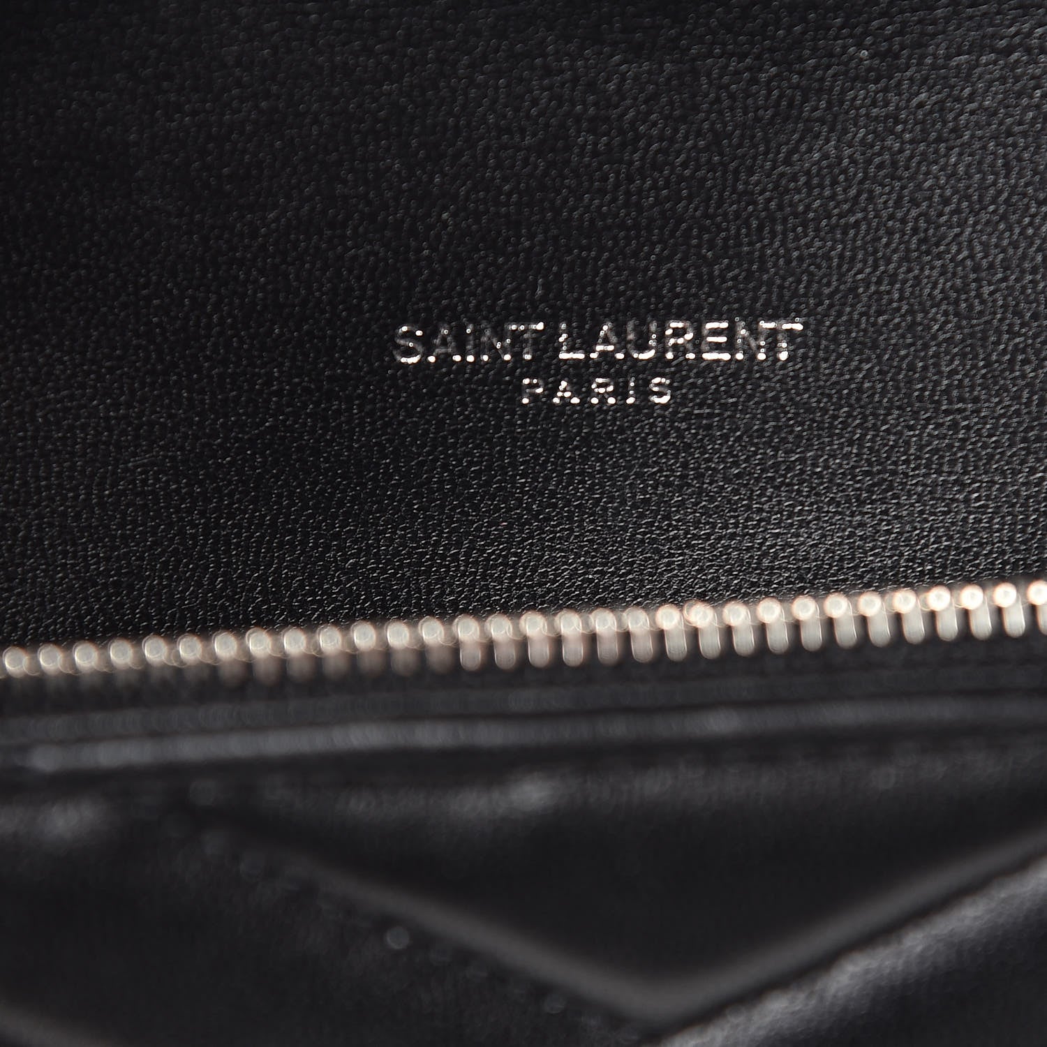 Saint Laurent Lambskin Y Quilted Monogram Large Loulou Flap Wallet Black 8 of 9