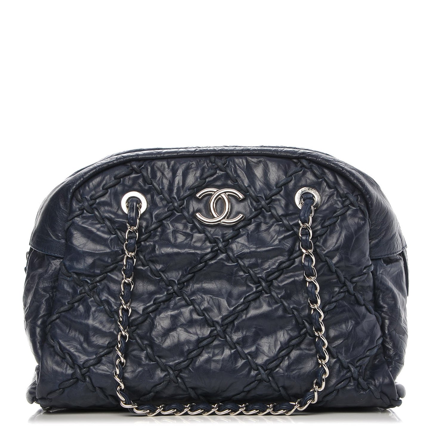 Calfskin Ultra Stitch Bowler Navy