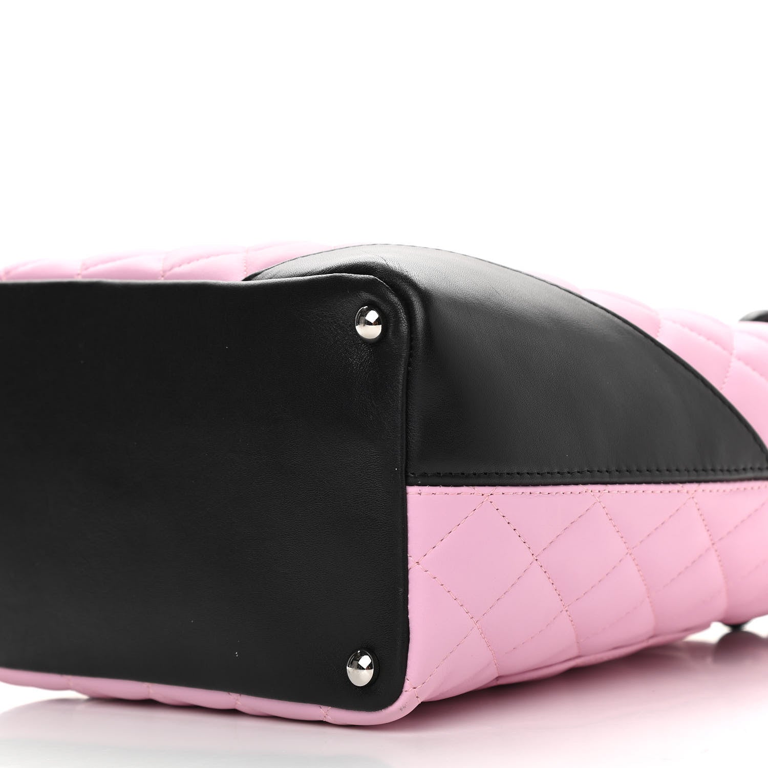 Chanel Calfskin Quilted Medium Cambon Tote Pink Black 9 of 9