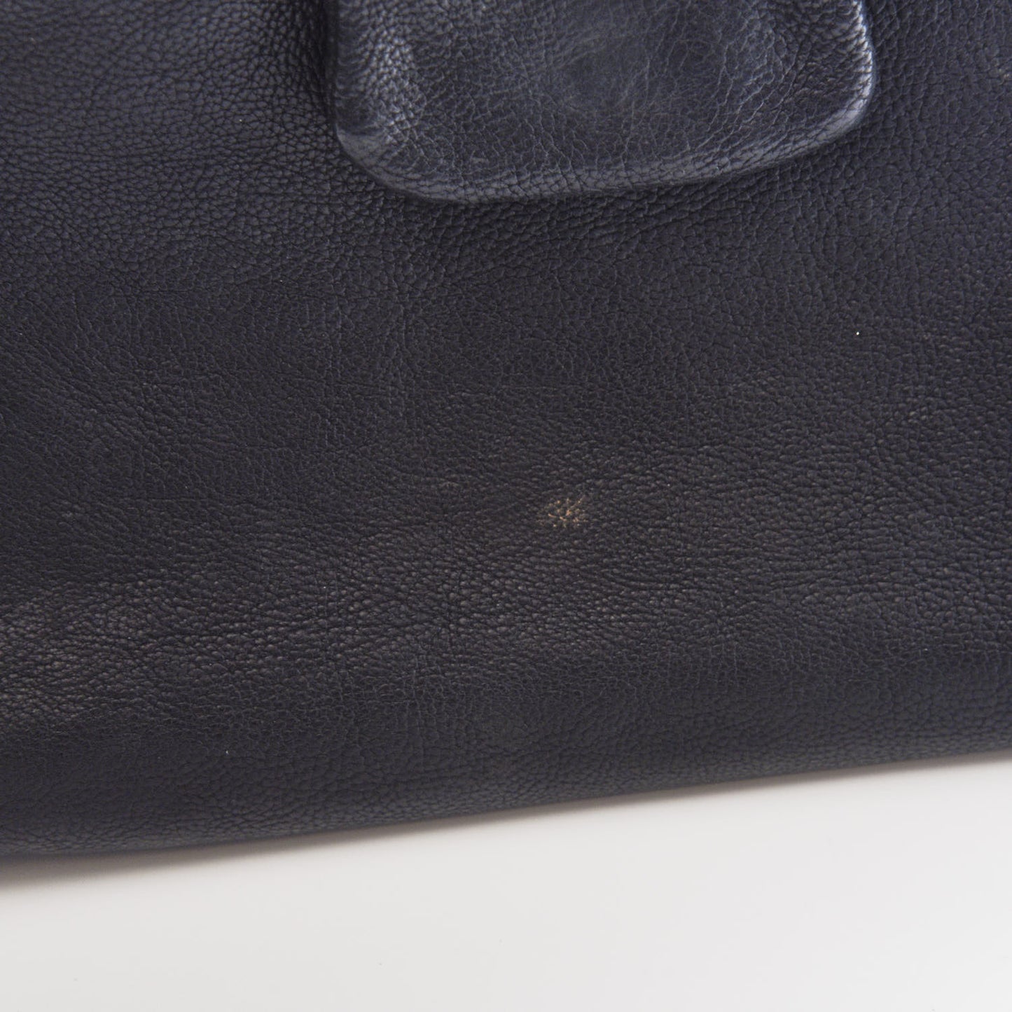 Calfskin Diamond Stitch Accordion Flap Black