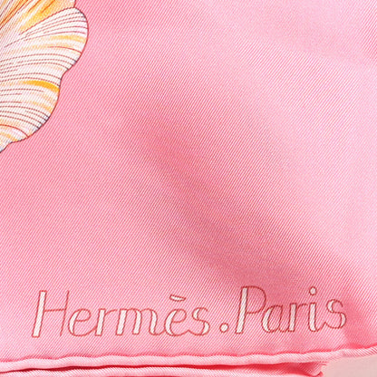 Hermes Silk Tulipomanie Scarf 90 Rose Malabar Violet 2 of 5