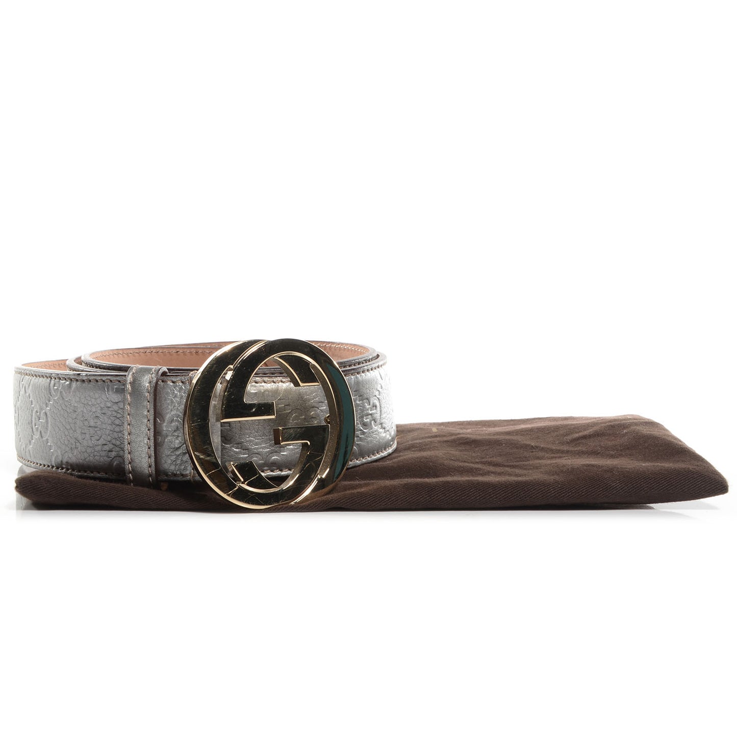 Guccissima GG Belt 95 38 Silver
