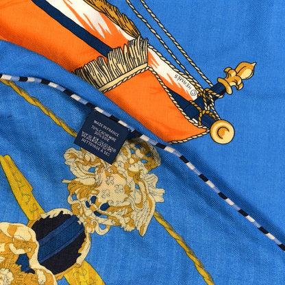 Hermes Cashmere Silk La Reale Giant Pointe Triangle Shawl 3 of 4
