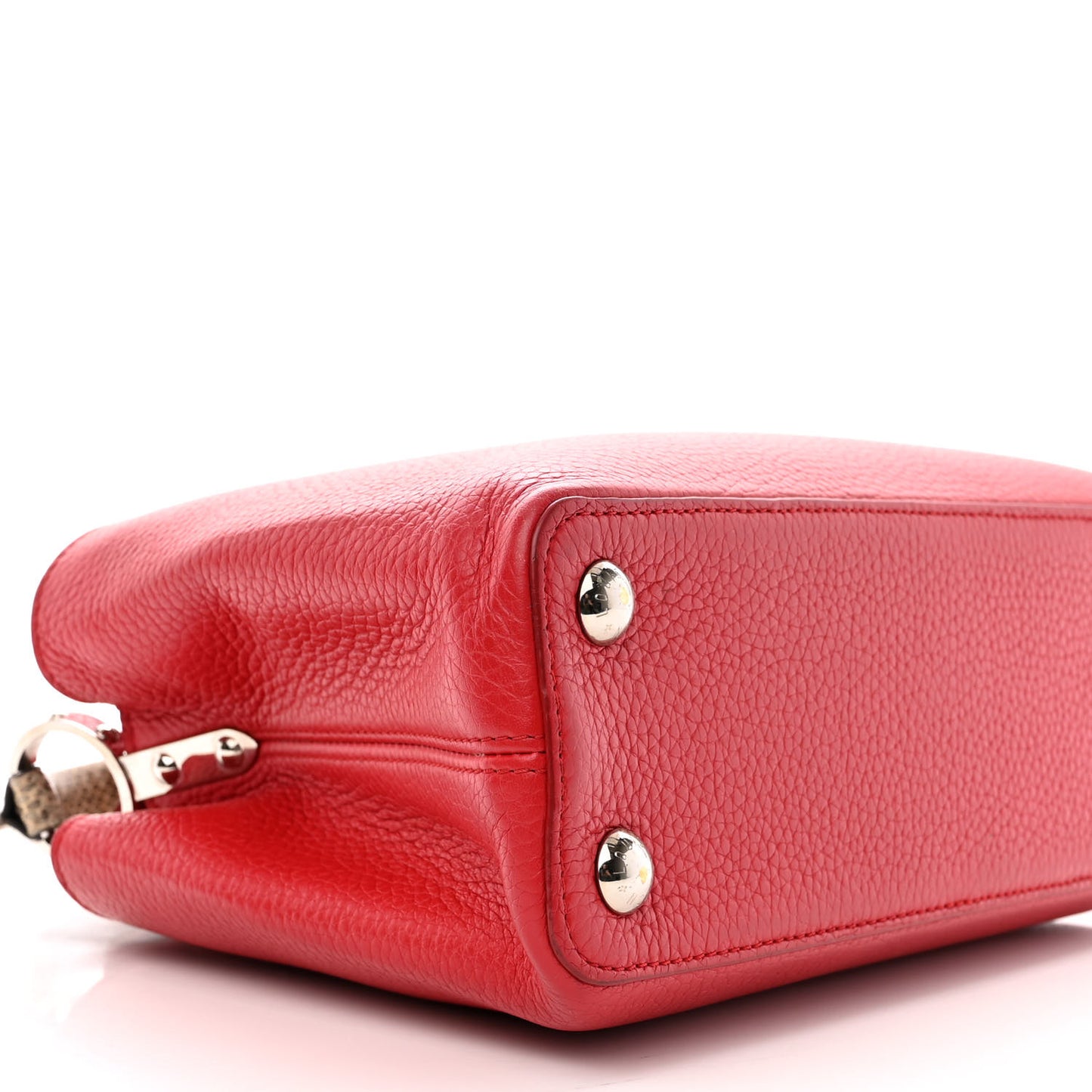 Taurillon Snakeskin Capucines BB Rubis