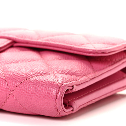 Chanel Caviar Quilted Medium Flap Wallet Pink 8 of 9