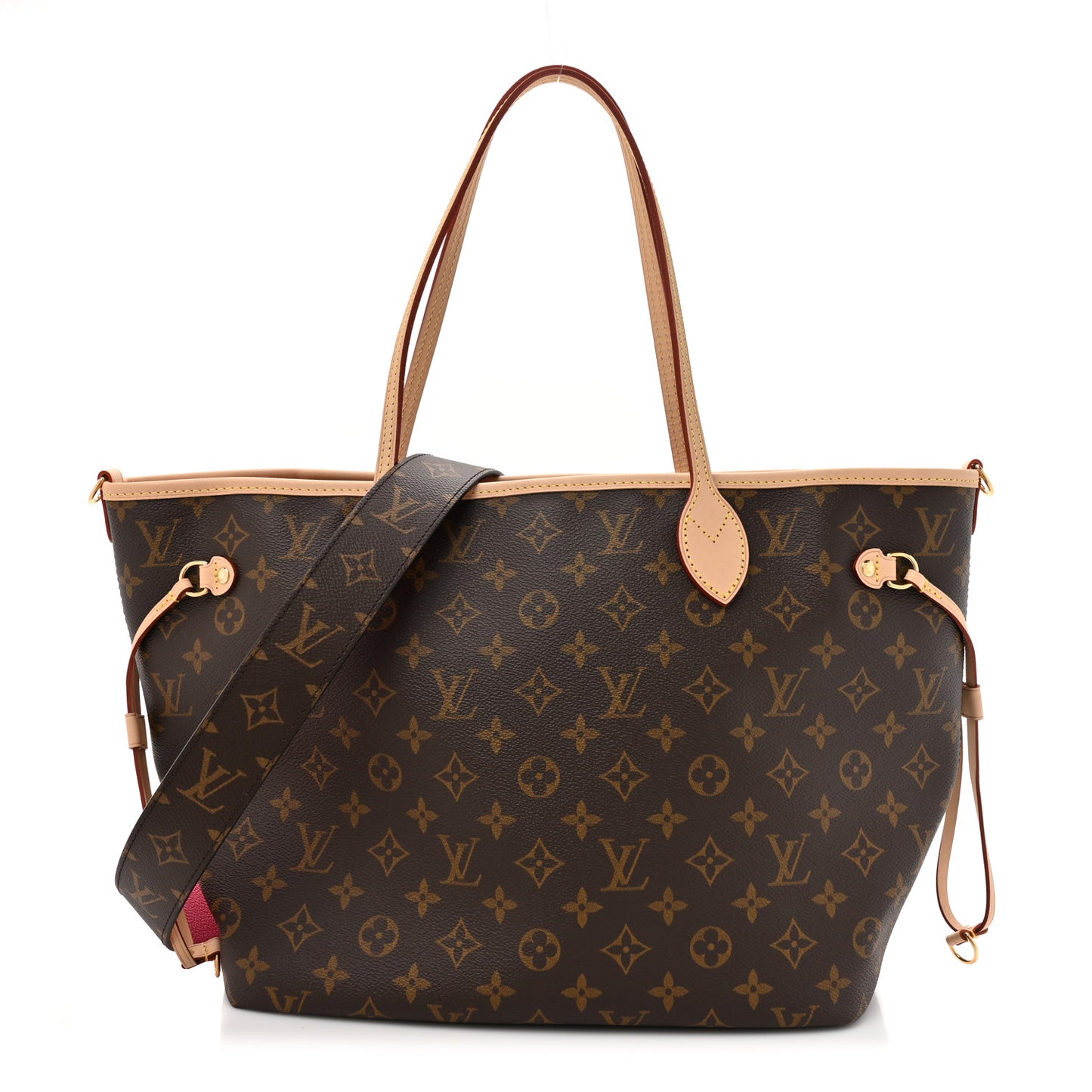 Monogram Inside Out Neverfull Bandouliere MM Rose Pondichery