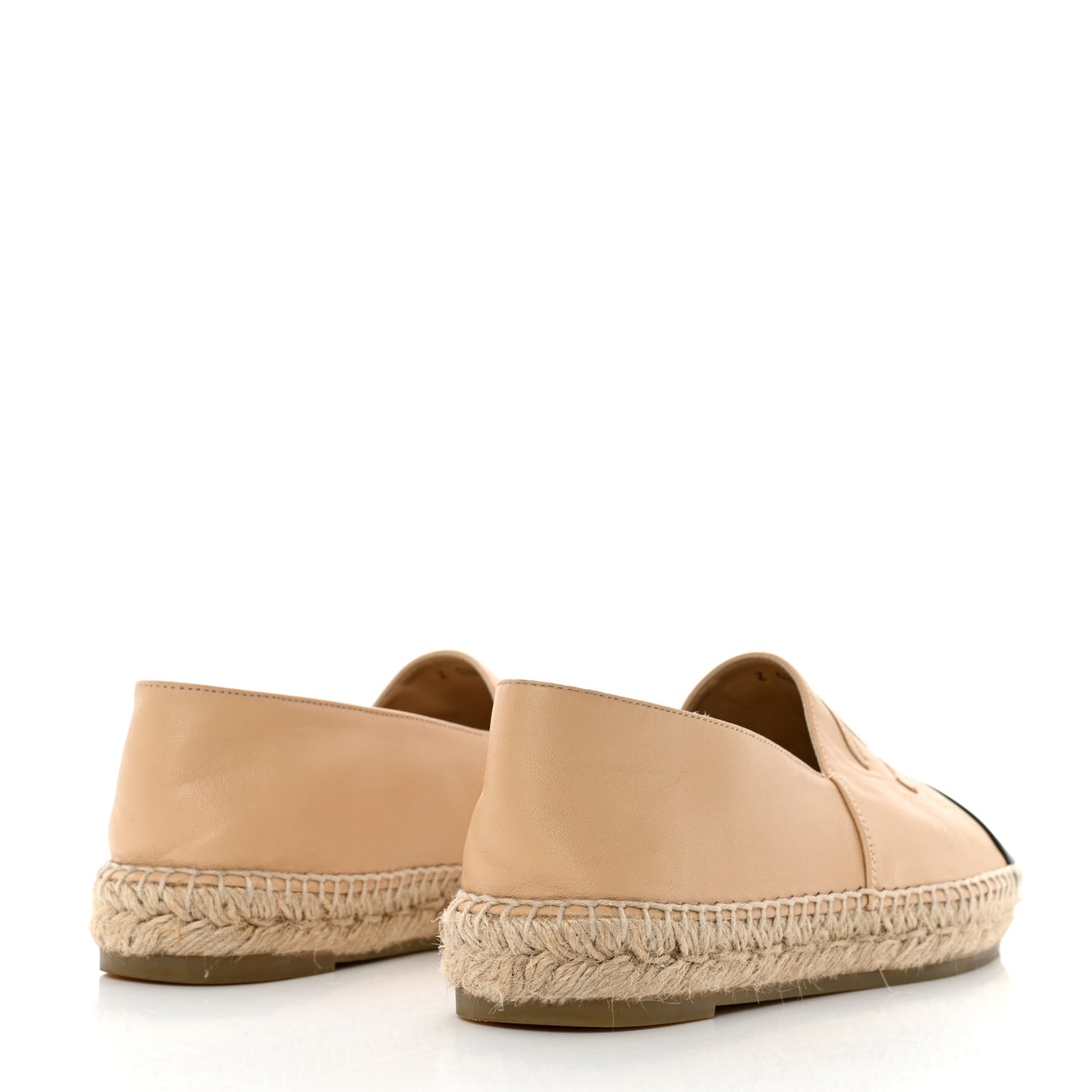 Lambskin CC Espadrilles 39 Beige Black
