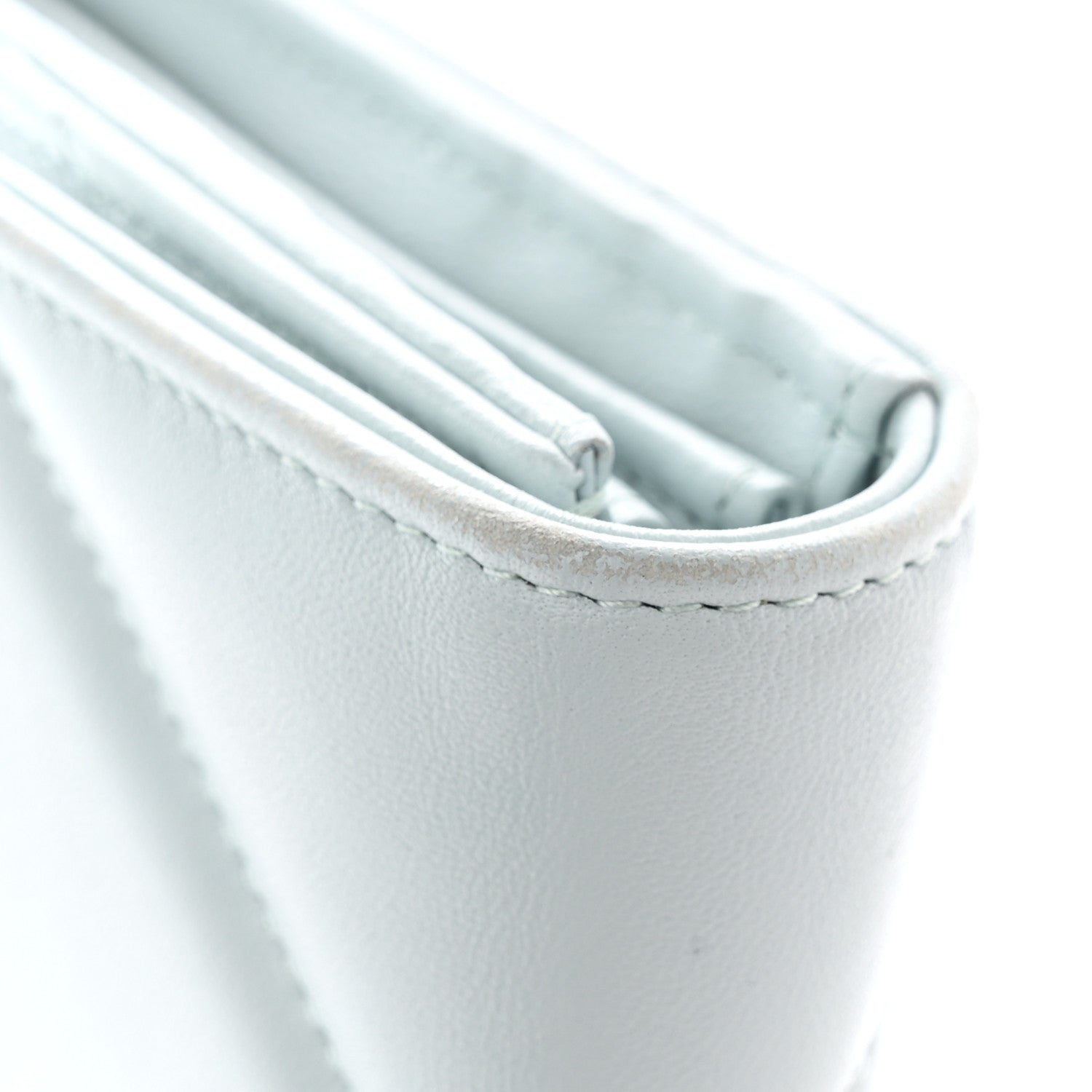 Chanel Lambskin Quilted Chanel 19 Flap Wallet Light Blue 13 of 16