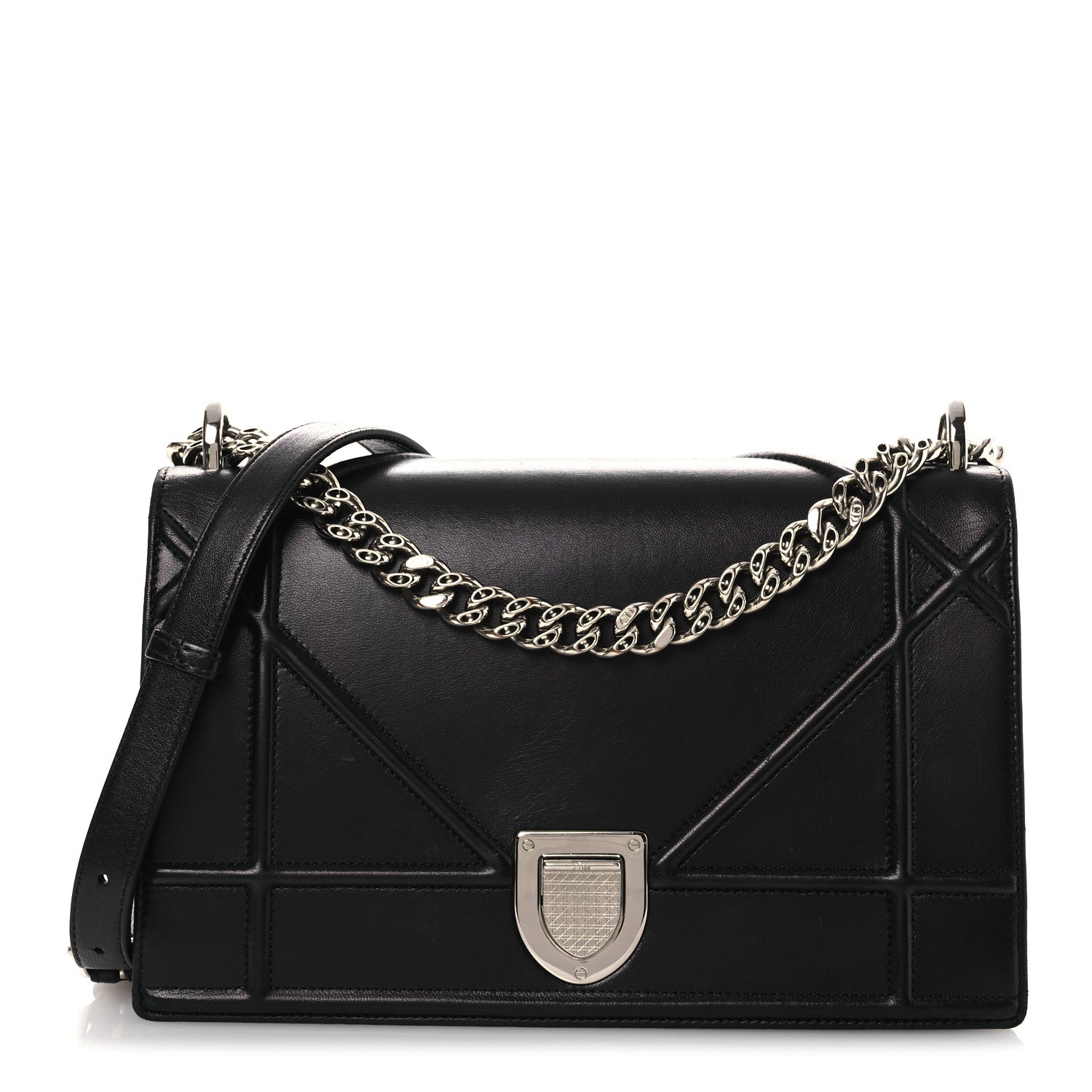Christian Dior Lambskin Medium Diorama Flap Bag Black 1 of 14