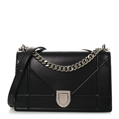 Christian Dior Lambskin Medium Diorama Flap Bag Black 1 of 14