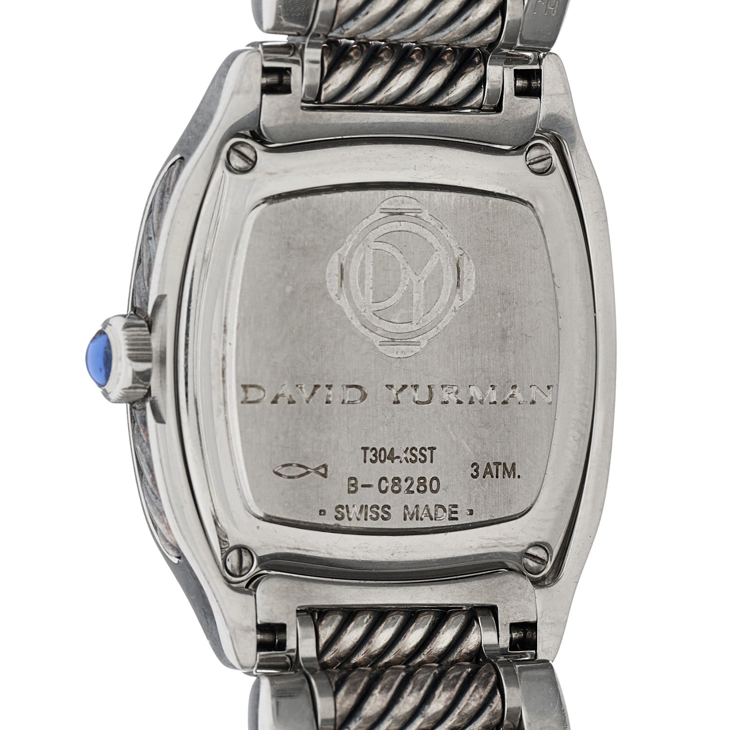 David Yurman Stainless Steel Diamond Bezel Mother of Pearl 25mm Thoroughbred Quartz Watch 4 of 4