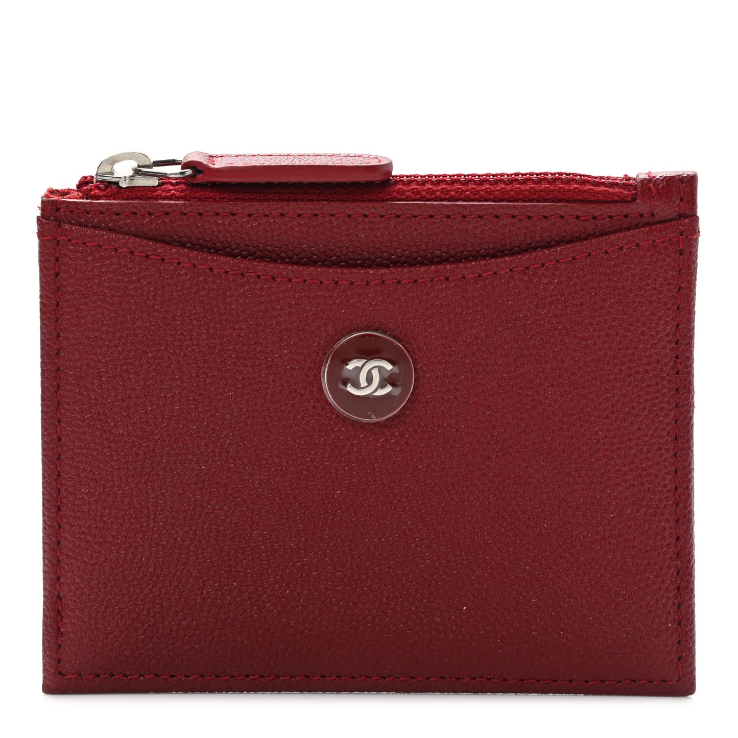Caviar CC Zip Card Holder Red