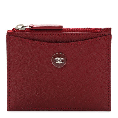 Chanel Caviar CC Zip Card Holder Red 1 of 7