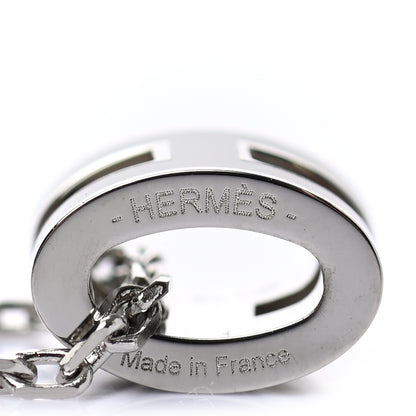 Hermes Lacquered Palladium Mini Pop H Pendant Necklace Black 5 of 6