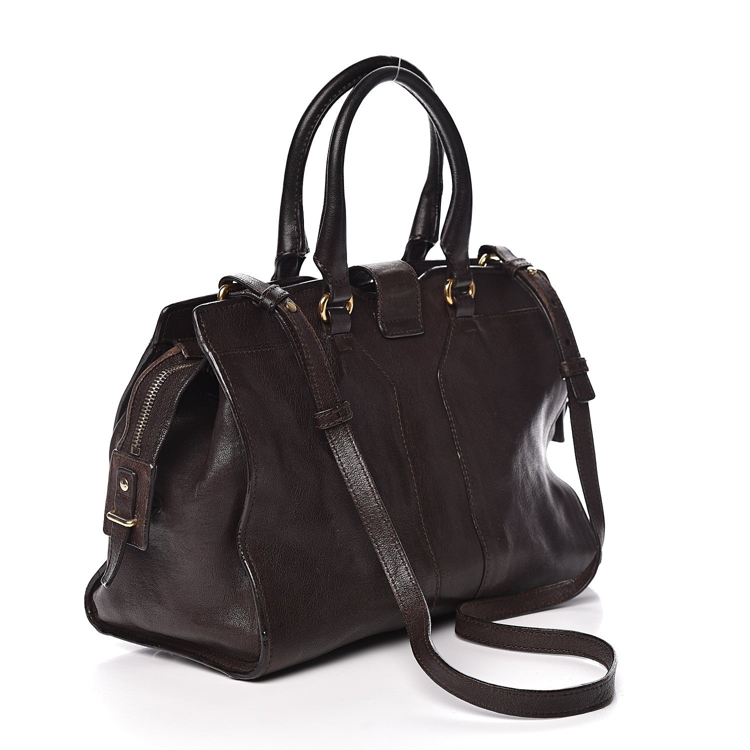 Saint Laurent Sheepskin Small Cabas ChYc Dark Brown 3 of 23