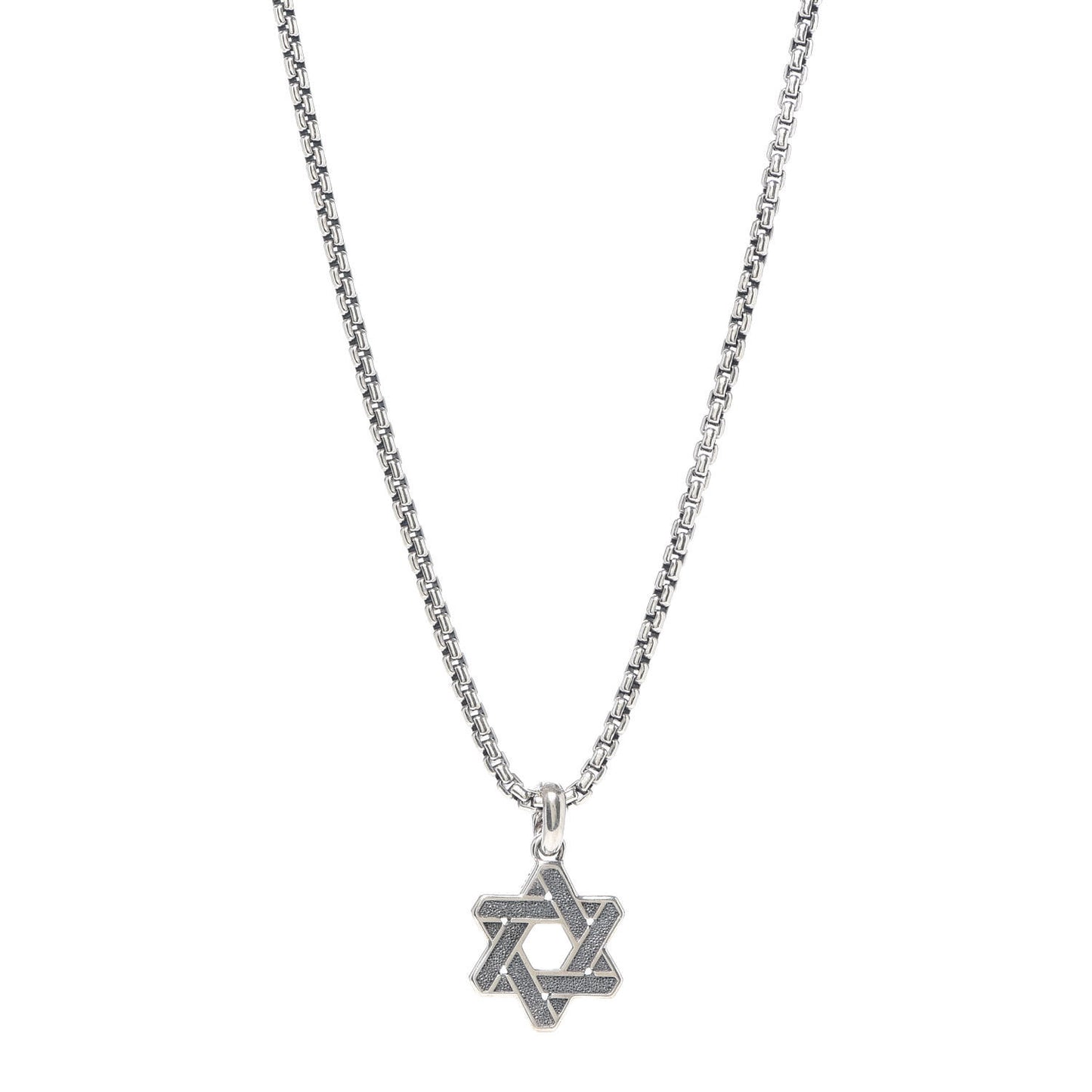 Sterling Silver Star of David Pendant Necklace