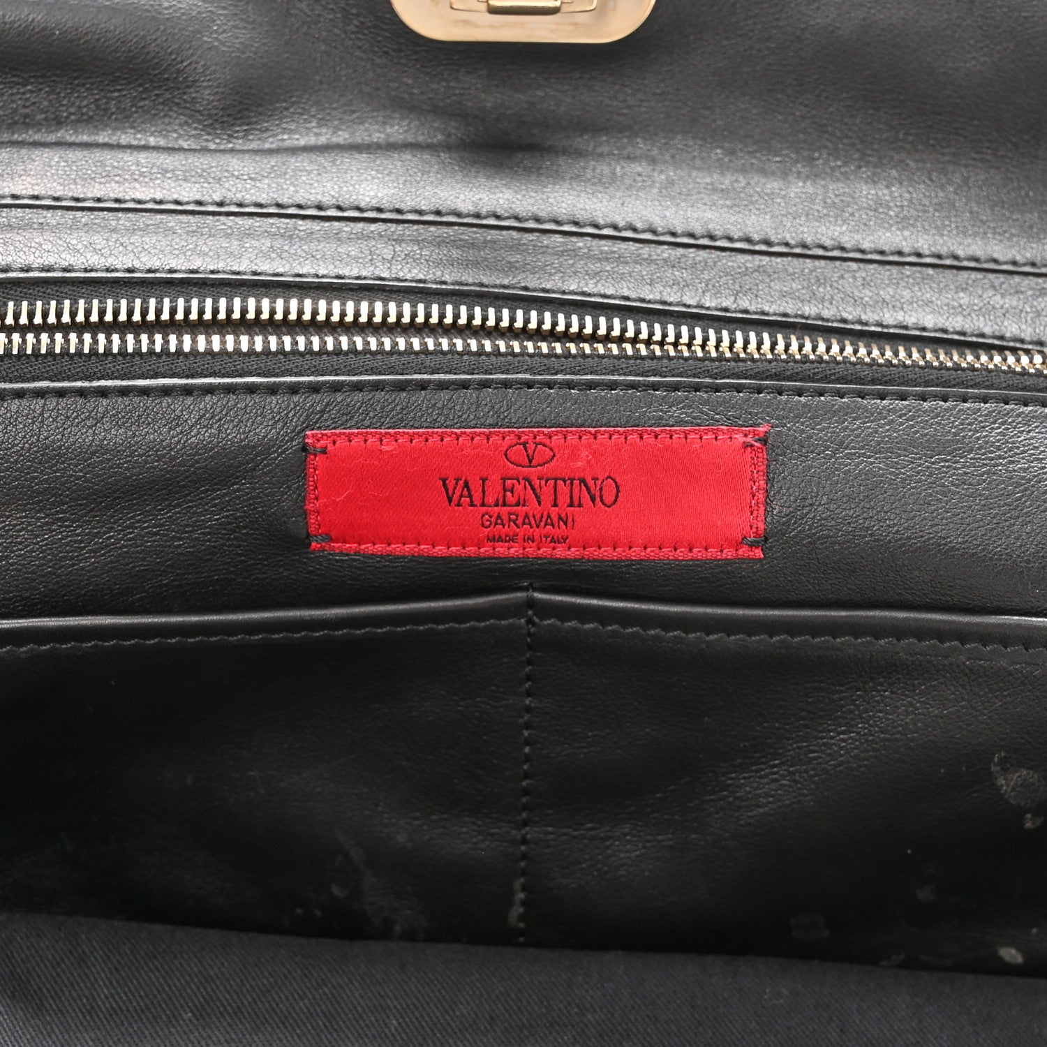 Valentino Garavani Vitello Medium Rockstud Tote Black 6 of 12