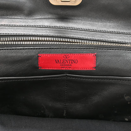Valentino Garavani Vitello Medium Rockstud Tote Black 6 of 12