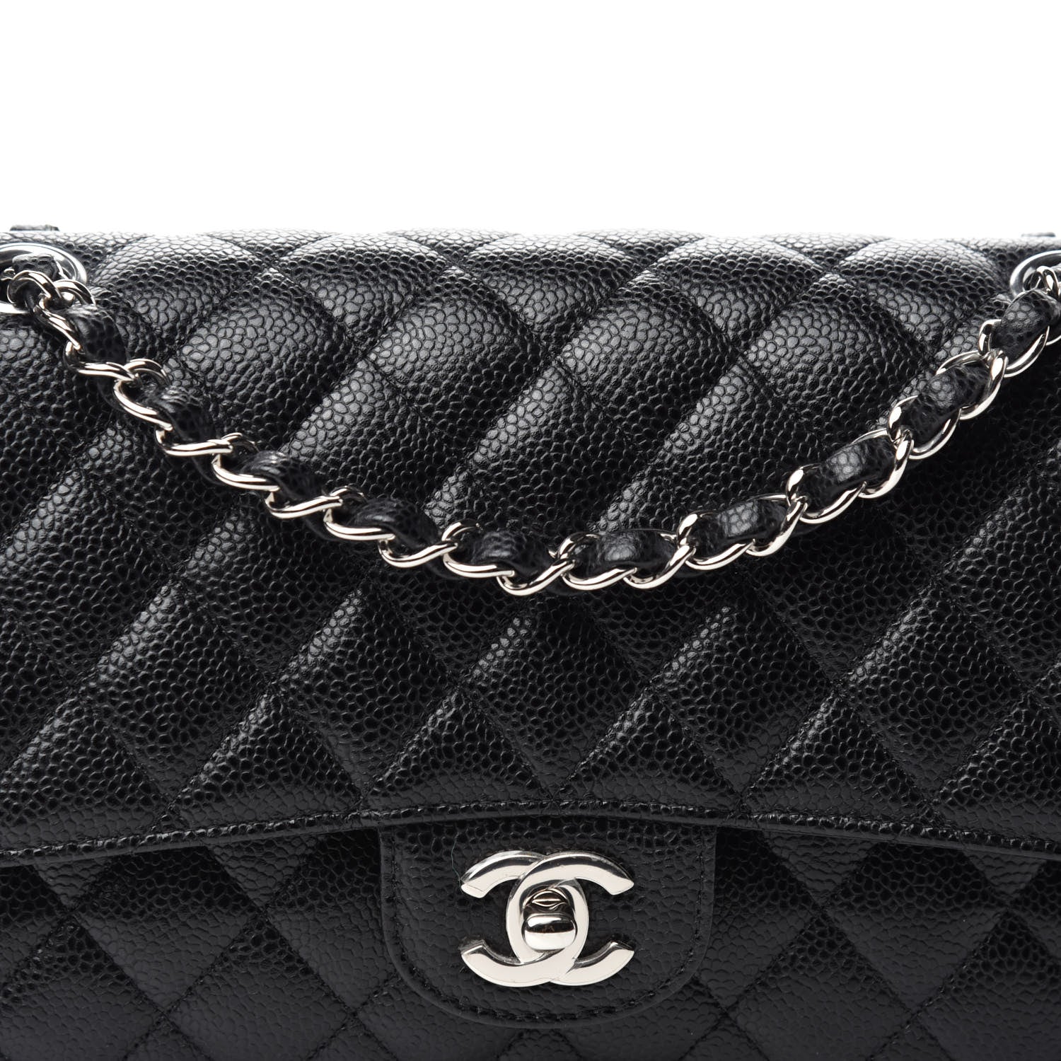 Chanel Caviar Quilted Medium Double Flap Black 11 of 12