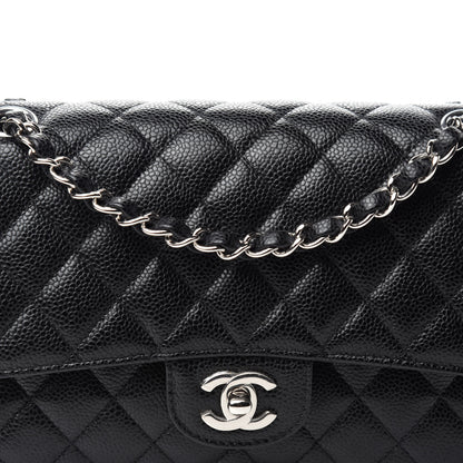 Chanel Caviar Quilted Medium Double Flap Black 11 of 12