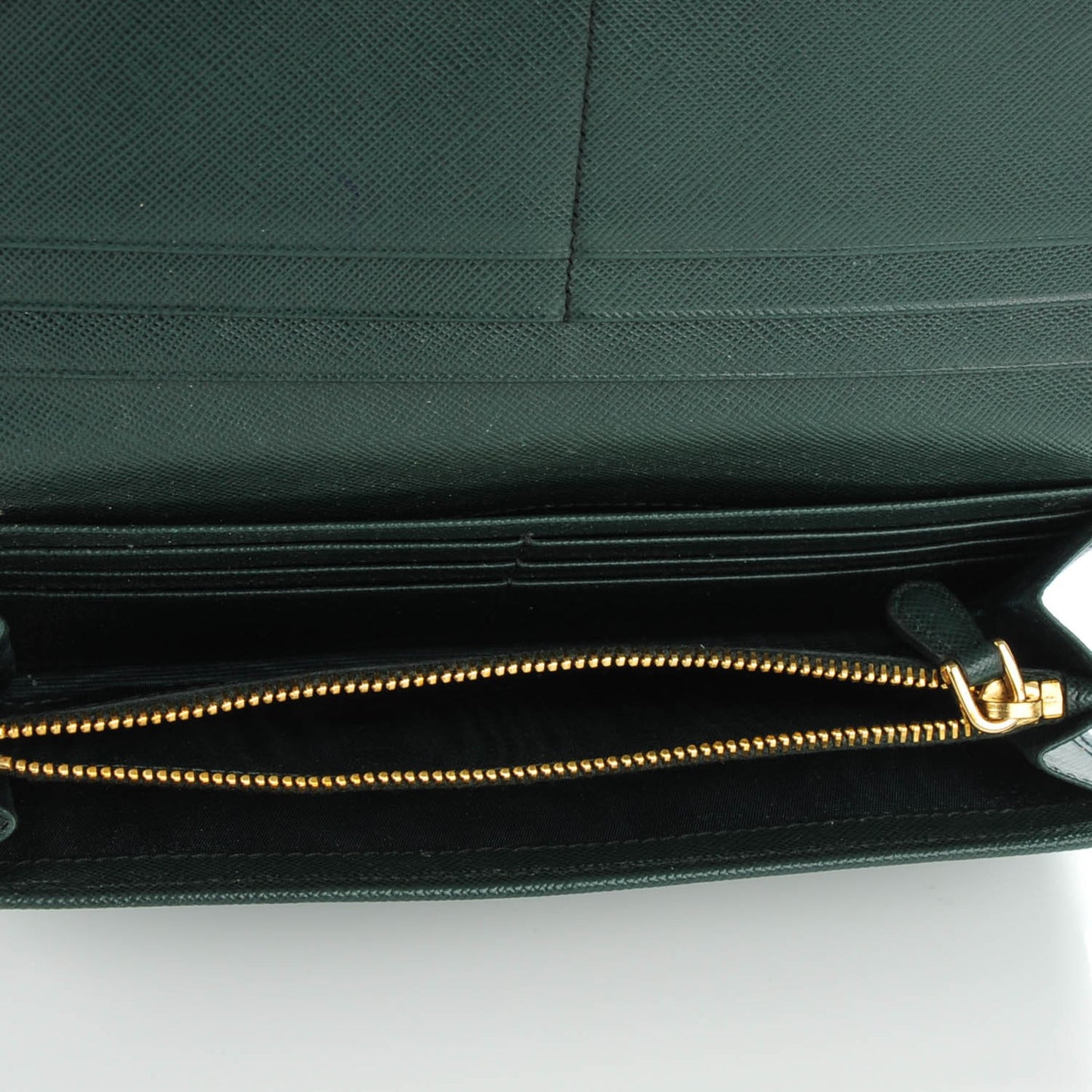 Saffiano Metal Continental Flap Wallet Smeraldo