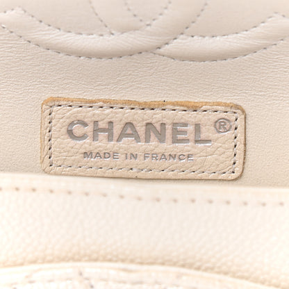 Chanel Iridescent Caviar Quilted Medium Double Flap Beige 6 of 10