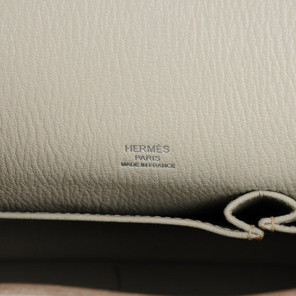 Hermes Taurillon Clemence Jypsiere 28 Gris Perle 20 of 21