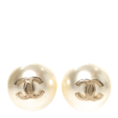 Chanel Pearl CC Large Earrings Gold 1 of 5