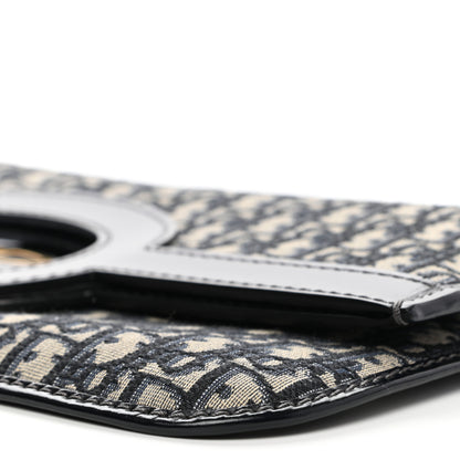 Christian Dior Oblique Fold Over Clutch Blue 8 of 8