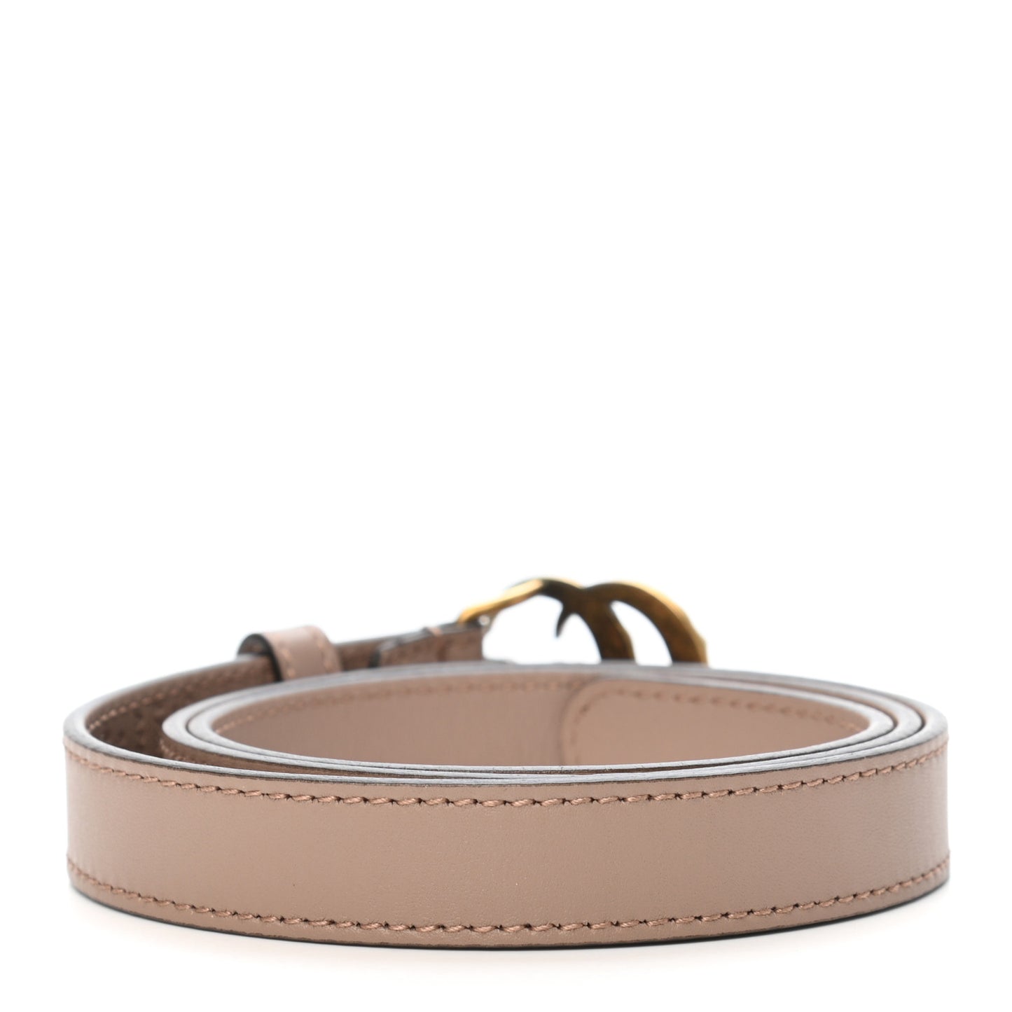 Moon Calfskin Pearl Double G 20mm Belt 80 32 Porcelain Rose