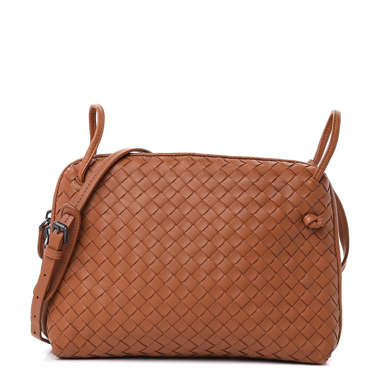 Bottega Veneta Nappa Intrecciato Pillow Crossbody Messenger Dark Calvados 1 of 11