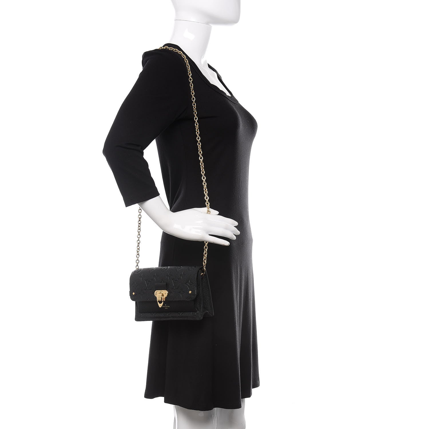 Louis Vuitton Empreinte Vavin Chain Wallet Black 2 of 9