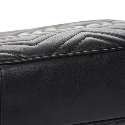 Gucci Calfskin Matelasse Medium GG Marmont Chain Shoulder Bag Black 11 of 11