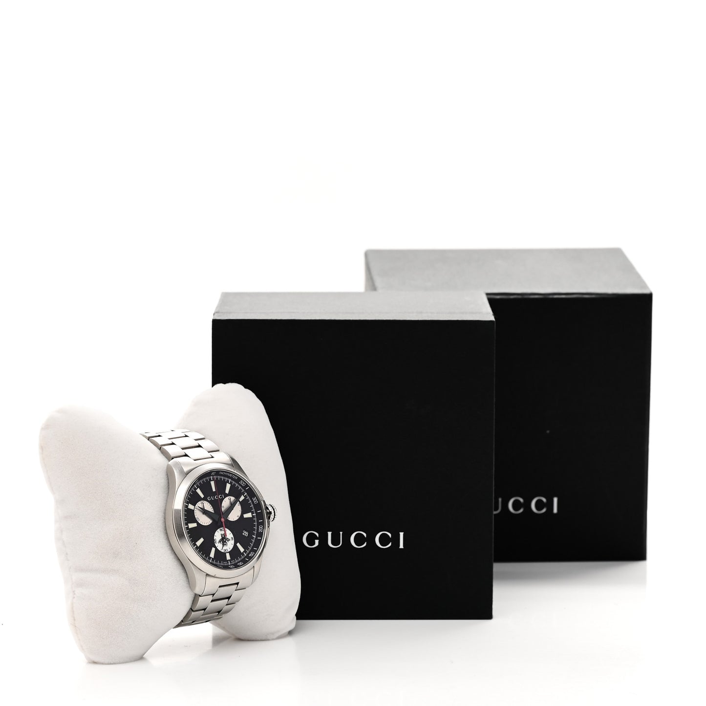 Stainless Steel 44mm G-Timeless Bee Chronograph Quartz Watch Black