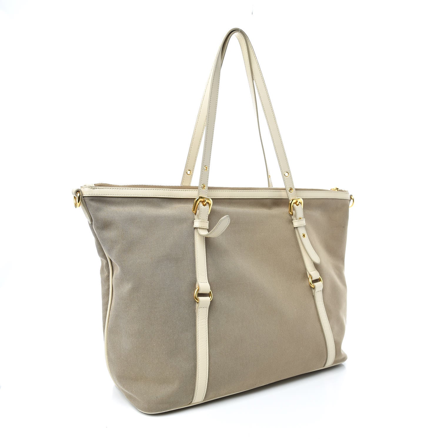 Prada Jacquard Logo Tote Corda Talco 3 of 16
