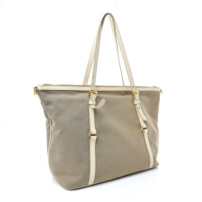 Prada Jacquard Logo Tote Corda Talco 3 of 16